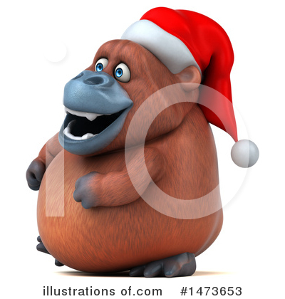 Christmas Orangutan Clipart #1473653 by Julos