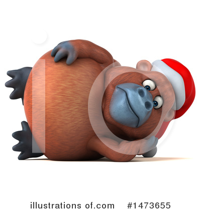 Christmas Orangutan Clipart #1473655 by Julos
