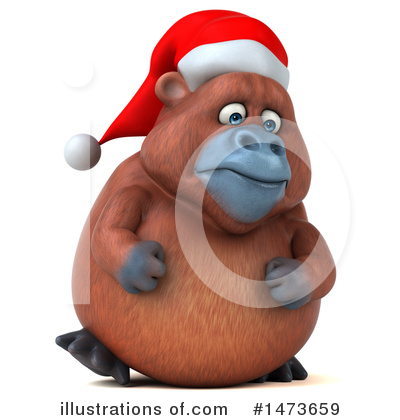 Christmas Orangutan Clipart #1473659 by Julos