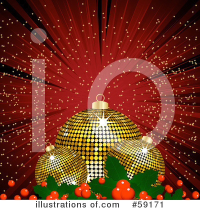 Royalty-Free (RF) Christmas Ornaments Clipart Illustration by elaineitalia - Stock Sample #59171