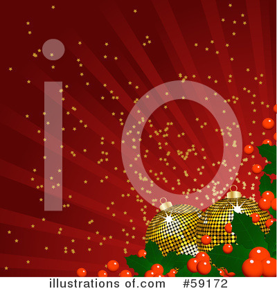 Royalty-Free (RF) Christmas Ornaments Clipart Illustration by elaineitalia - Stock Sample #59172