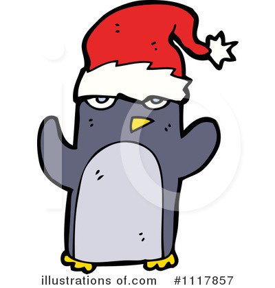 Royalty-Free (RF) Christmas Penguin Clipart Illustration by lineartestpilot - Stock Sample #1117857