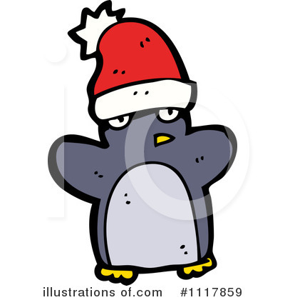 Royalty-Free (RF) Christmas Penguin Clipart Illustration by lineartestpilot - Stock Sample #1117859