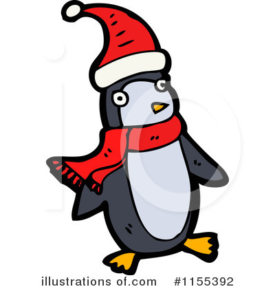 Royalty-Free (RF) Christmas Penguin Clipart Illustration by lineartestpilot - Stock Sample #1155392