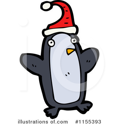 Royalty-Free (RF) Christmas Penguin Clipart Illustration by lineartestpilot - Stock Sample #1155393