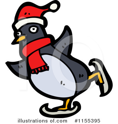 Royalty-Free (RF) Christmas Penguin Clipart Illustration by lineartestpilot - Stock Sample #1155395