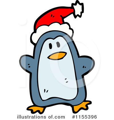 Royalty-Free (RF) Christmas Penguin Clipart Illustration by lineartestpilot - Stock Sample #1155396