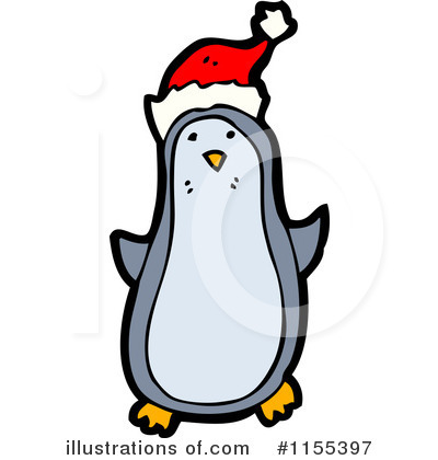 Royalty-Free (RF) Christmas Penguin Clipart Illustration by lineartestpilot - Stock Sample #1155397
