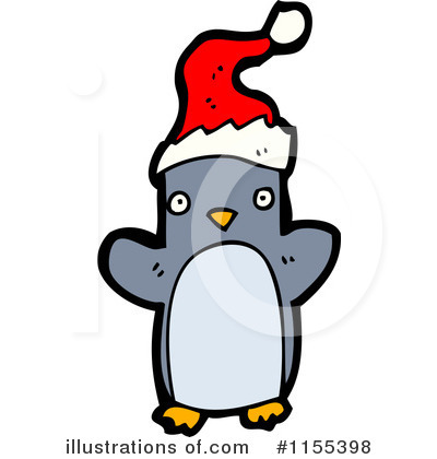 Royalty-Free (RF) Christmas Penguin Clipart Illustration by lineartestpilot - Stock Sample #1155398
