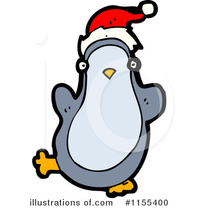 Royalty-Free (RF) Christmas Penguin Clipart Illustration by lineartestpilot - Stock Sample #1155400