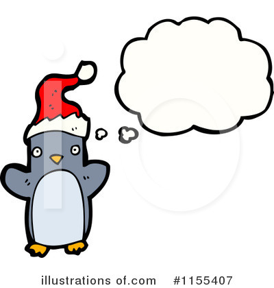 Royalty-Free (RF) Christmas Penguin Clipart Illustration by lineartestpilot - Stock Sample #1155407
