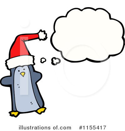 Royalty-Free (RF) Christmas Penguin Clipart Illustration by lineartestpilot - Stock Sample #1155417
