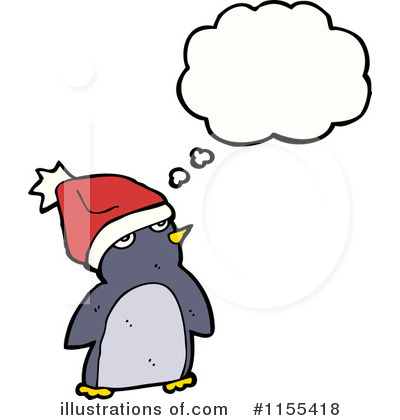 Royalty-Free (RF) Christmas Penguin Clipart Illustration by lineartestpilot - Stock Sample #1155418