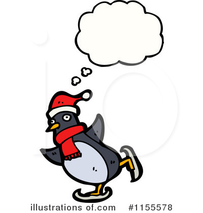 Royalty-Free (RF) Christmas Penguin Clipart Illustration by lineartestpilot - Stock Sample #1155578
