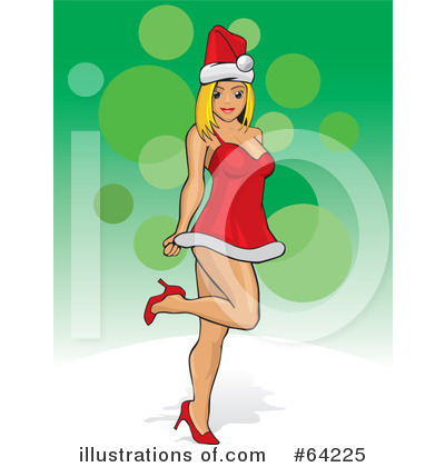 Royalty-Free (RF) Christmas Pin Up Clipart Illustration by David Rey - Stock Sample #64225