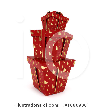Royalty-Free (RF) Christmas Present Clipart Illustration by BNP Design Studio - Stock Sample #1086906