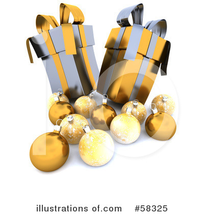 Royalty-Free (RF) Christmas Presents Clipart Illustration by KJ Pargeter - Stock Sample #58325