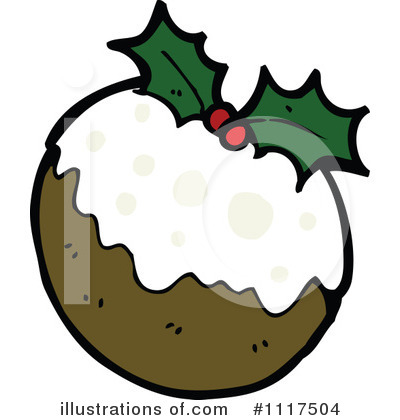 Royalty-Free (RF) Christmas Pudding Clipart Illustration by lineartestpilot - Stock Sample #1117504