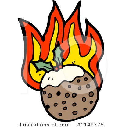 Royalty-Free (RF) Christmas Pudding Clipart Illustration by lineartestpilot - Stock Sample #1149775