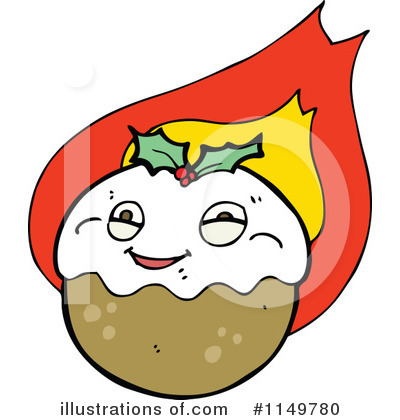 Royalty-Free (RF) Christmas Pudding Clipart Illustration by lineartestpilot - Stock Sample #1149780