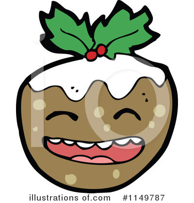 Royalty-Free (RF) Christmas Pudding Clipart Illustration by lineartestpilot - Stock Sample #1149787