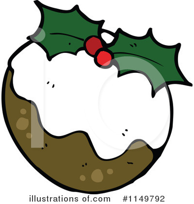 Royalty-Free (RF) Christmas Pudding Clipart Illustration by lineartestpilot - Stock Sample #1149792