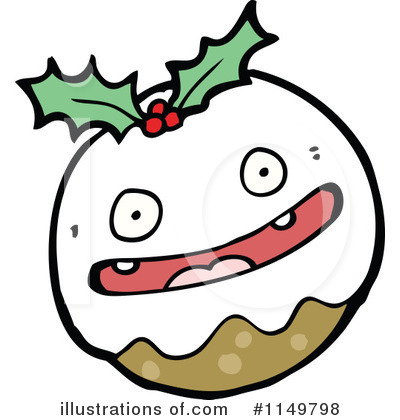 Royalty-Free (RF) Christmas Pudding Clipart Illustration by lineartestpilot - Stock Sample #1149798