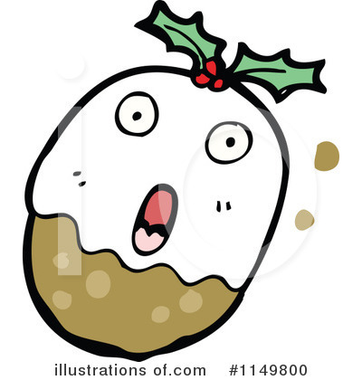 Royalty-Free (RF) Christmas Pudding Clipart Illustration by lineartestpilot - Stock Sample #1149800