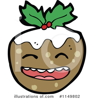 Royalty-Free (RF) Christmas Pudding Clipart Illustration by lineartestpilot - Stock Sample #1149802