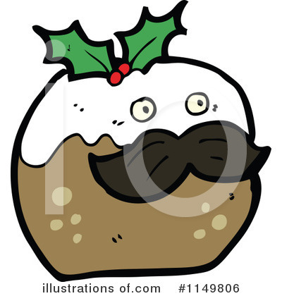 Royalty-Free (RF) Christmas Pudding Clipart Illustration by lineartestpilot - Stock Sample #1149806