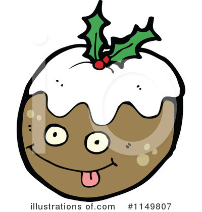 Royalty-Free (RF) Christmas Pudding Clipart Illustration by lineartestpilot - Stock Sample #1149807