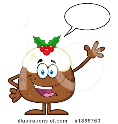 Christmas Pudding Clipart #1366760 by Hit Toon