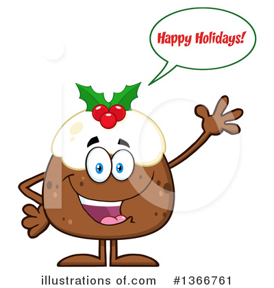 Christmas Pudding Clipart #1366761 by Hit Toon