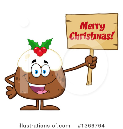 Christmas Pudding Clipart #1366764 by Hit Toon