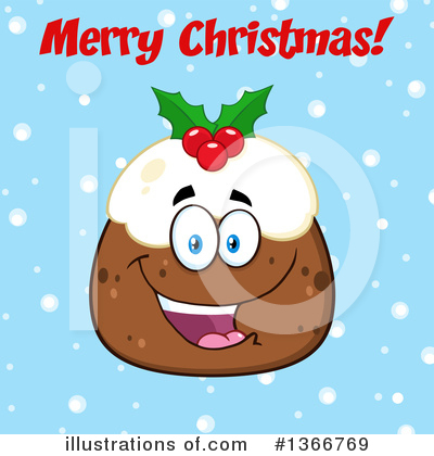 Royalty-Free (RF) Christmas Pudding Clipart Illustration by Hit Toon - Stock Sample #1366769