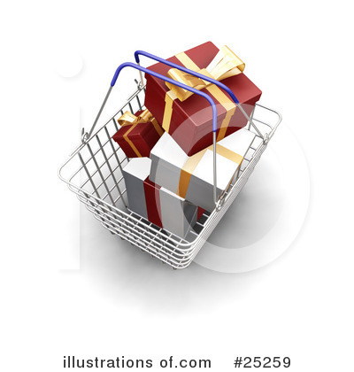 Royalty-Free (RF) Christmas Shopping Clipart Illustration by KJ Pargeter - Stock Sample #25259