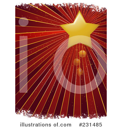 Royalty-Free (RF) Christmas Star Clipart Illustration by elaineitalia - Stock Sample #231485