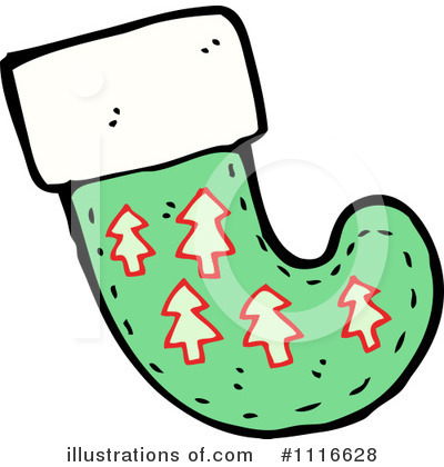 Royalty-Free (RF) Christmas Stocking Clipart Illustration by lineartestpilot - Stock Sample #1116628