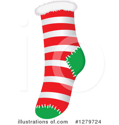 Royalty-Free (RF) Christmas Stocking Clipart Illustration by Vector Tradition SM - Stock Sample #1279724