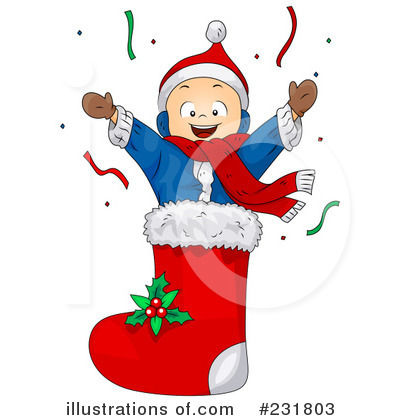 Royalty-Free (RF) Christmas Stocking Clipart Illustration by BNP Design Studio - Stock Sample #231803