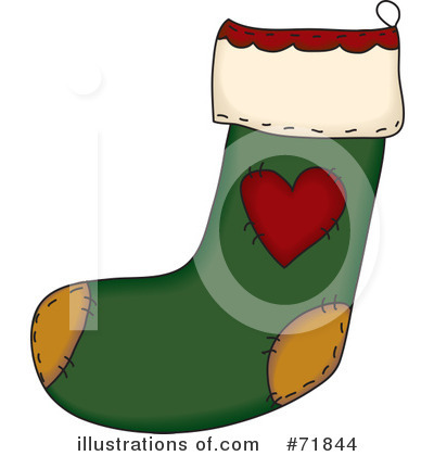 Royalty-Free (RF) Christmas Stocking Clipart Illustration by inkgraphics - Stock Sample #71844