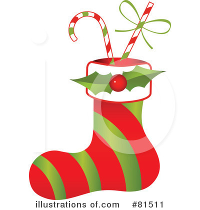 Royalty-Free (RF) Christmas Stocking Clipart Illustration by OnFocusMedia - Stock Sample #81511