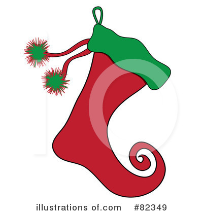 Royalty-Free (RF) Christmas Stocking Clipart Illustration by Pams Clipart - Stock Sample #82349