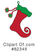 Christmas Stocking Clipart #82349 by Pams Clipart