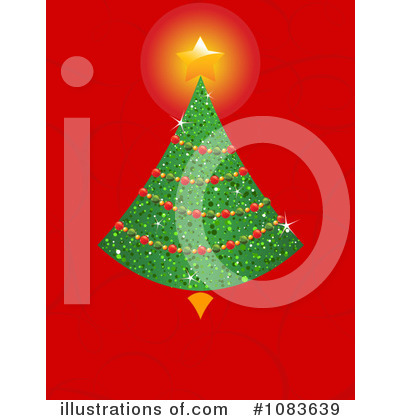 Royalty-Free (RF) Christmas Tree Clipart Illustration by Pushkin - Stock Sample #1083639