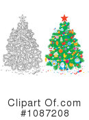 Christmas Tree Clipart #1087208 by Alex Bannykh