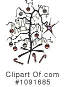 Christmas Tree Clipart #1091685 by Steve Klinkel
