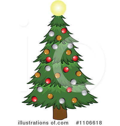 Royalty-Free (RF) Christmas Tree Clipart Illustration by Cartoon Solutions - Stock Sample #1106618