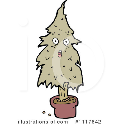 Royalty-Free (RF) Christmas Tree Clipart Illustration by lineartestpilot - Stock Sample #1117842