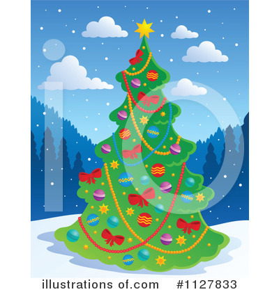 Royalty-Free (RF) Christmas Tree Clipart Illustration by visekart - Stock Sample #1127833